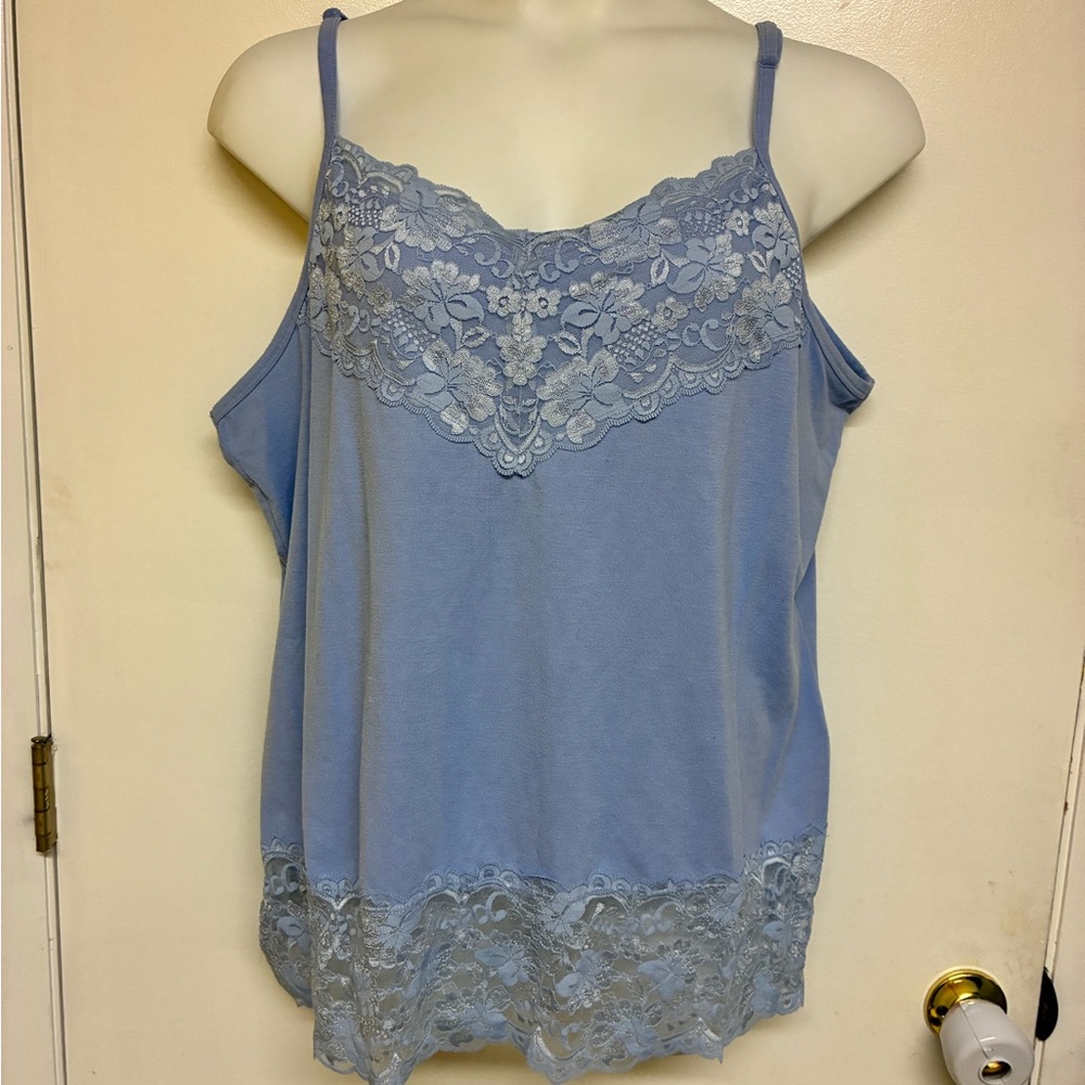 Cato Light Blue Lace Camisole